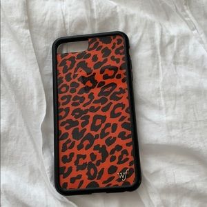 Wildflower Cases iPhone 7 plus Red Leopard case